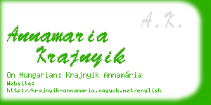 annamaria krajnyik business card