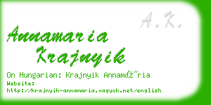 annamaria krajnyik business card